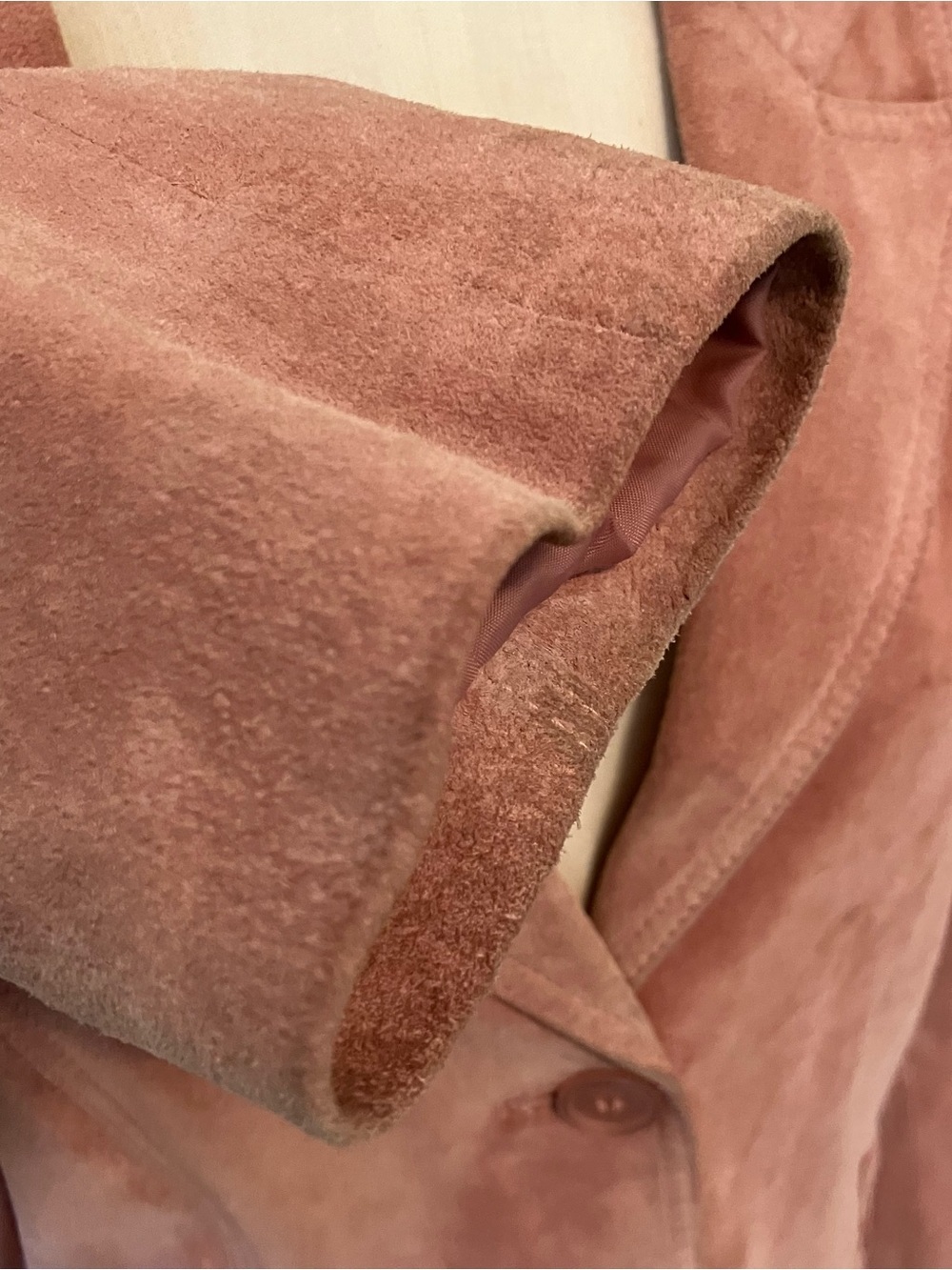 April Cornell Trading Women’s Leather Blazer Jacket Pink Sz. L Lined Western - Picture 6 of 12